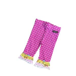 Matilda Jane Kids Girls Pink White Polka Dot Ruffle Leggings Pants‎ 18-24 Months